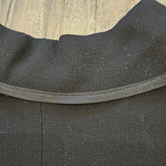 Angelo Tarlazzi Paris Dress Size 10 Collared 3/4 Pleated Sleeves Pockets Shift - Picture 9 of 13